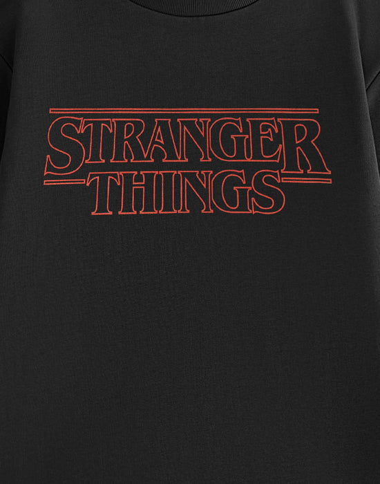 Stranger Things Neon Unisex Black Sweatshirt