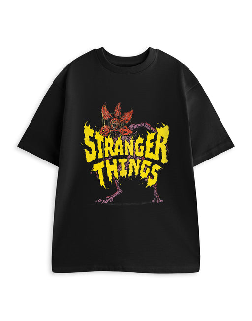 Stranger Things Demogorgon Unisex Black Short Sleeved T-Shirt