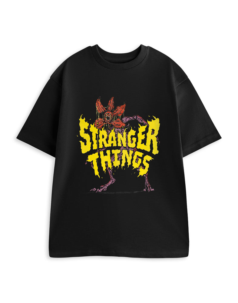 Stranger Things Demogorgon Unisex Black Short Sleeved T-Shirt