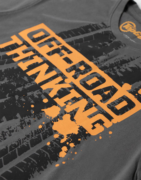 Top Gear Off Road Thinking Unisex Grey Short Sleeved T-Shirt