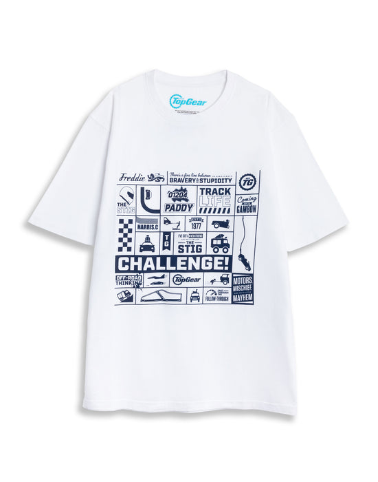 Top Gear Graphic Unisex Off-White Short Sleeved T-Shirt