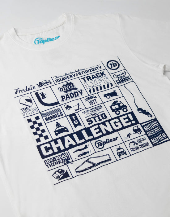 Top Gear Graphic Unisex Off-White Short Sleeved T-Shirt