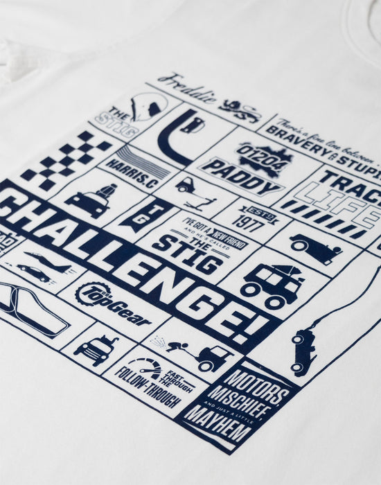 Top Gear Graphic Unisex Off-White Short Sleeved T-Shirt