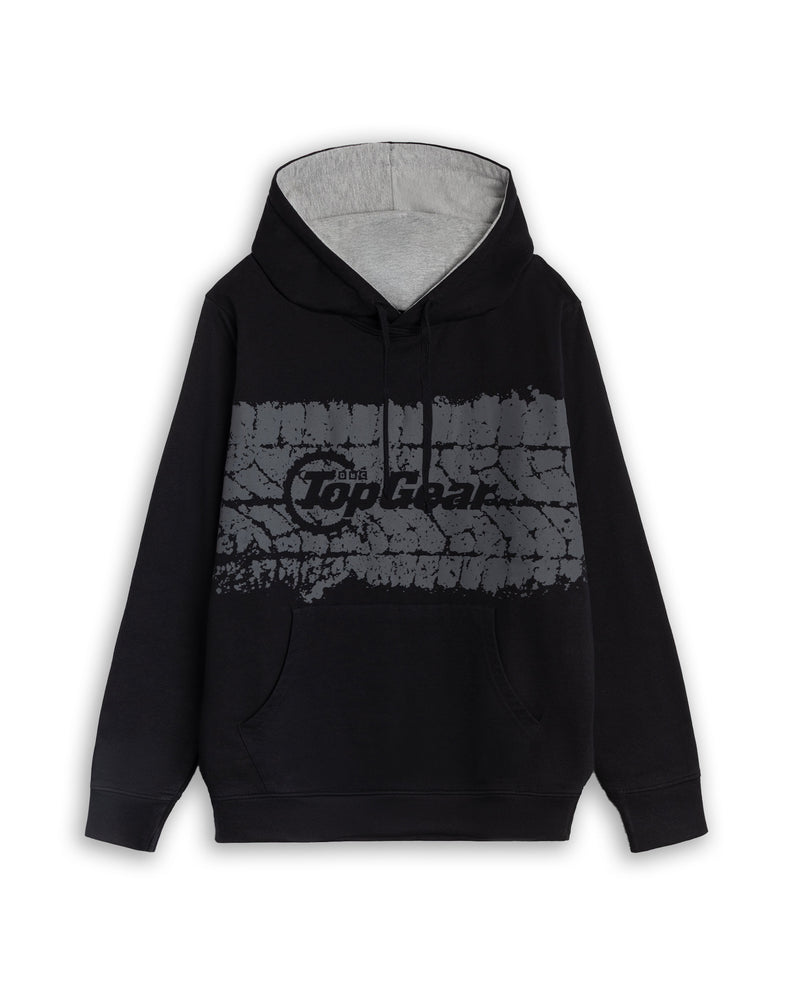 Top Gear Tyre Print Unisex Charcoal Hoodie — Vanilla Underground