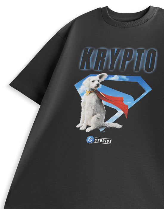 DC Comics Krypto Mens Grey Short Sleeved T-Shirt
