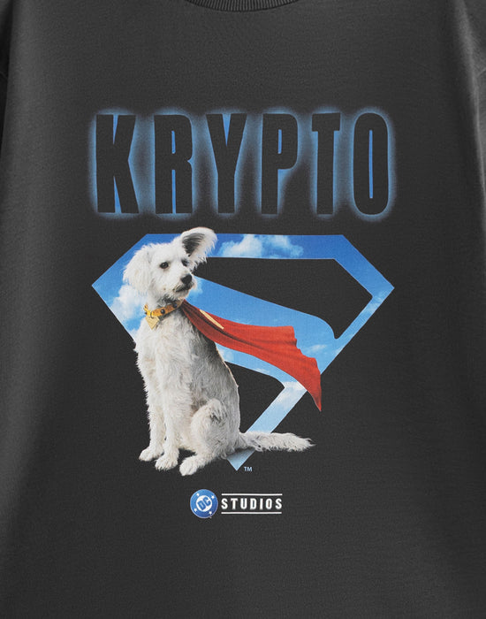 DC Comics Krypto Mens Grey Short Sleeved T-Shirt