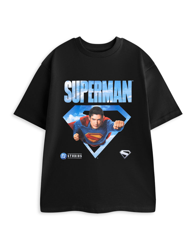 DC Comics Superman Movie Mens Black Short Sleeved T-Shirt