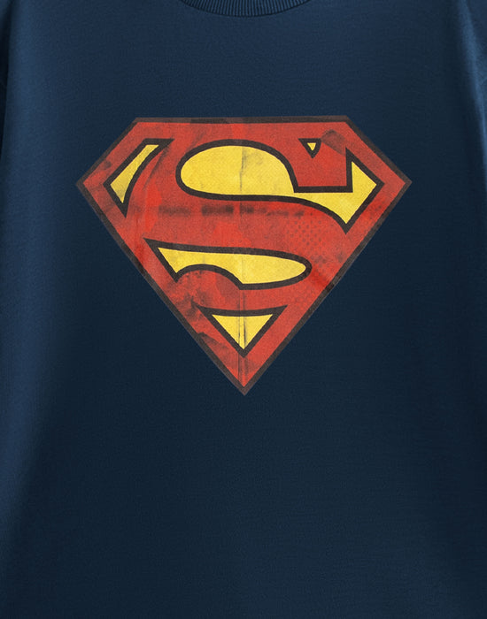 DC Comics Classic Logo Superman Mens Blue Short Sleeved T-Shirt