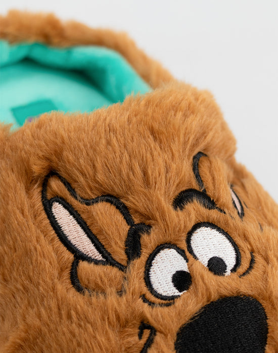Scooby Doo Character Face Unisex Brown Mule Slippers