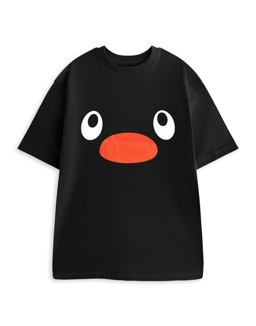Pingu Character Tee Unisex Black Short Sleeved T-Shirt