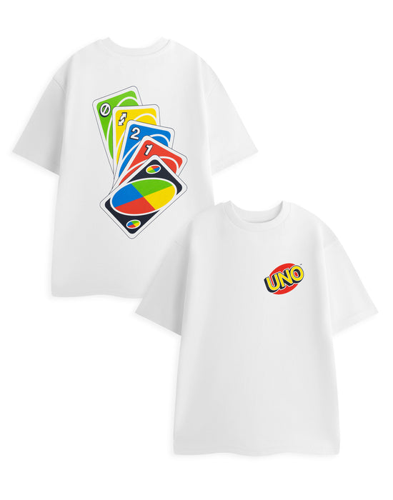 UNO Cards Unisex White Short Sleeved T-Shirt