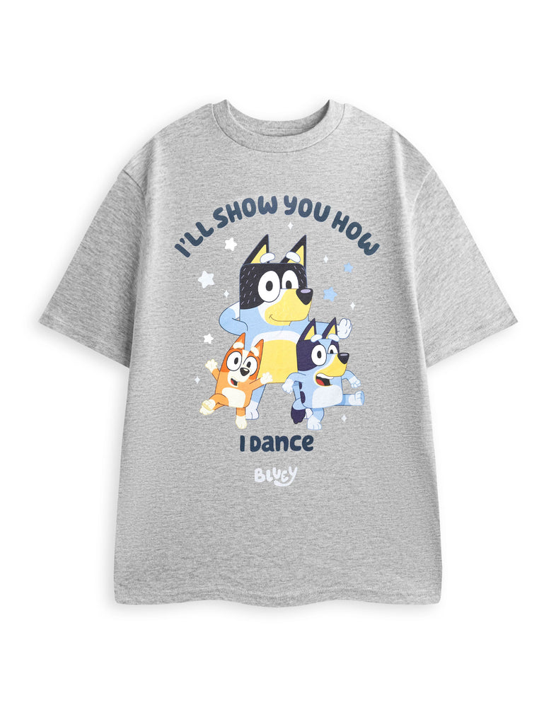 Bluey Dance Unisex Grey Short Sleeved T-Shirt