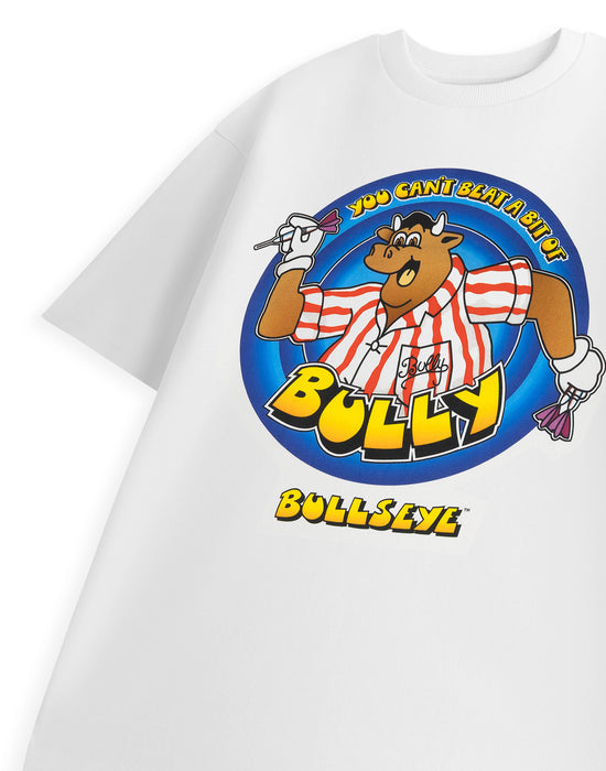 Bullseye You Can't Beat A Bit Of Bully Mens White Short Sleeved T-Shirt