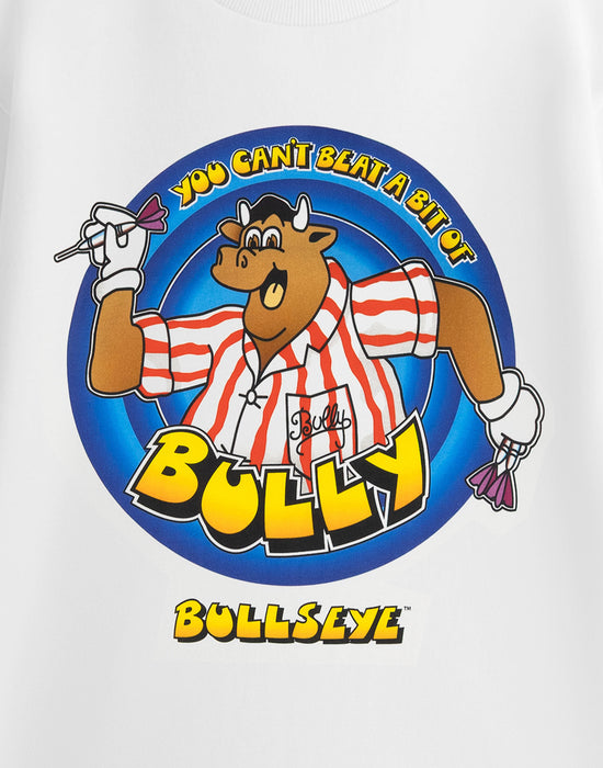 Bullseye You Can't Beat A Bit Of Bully Mens White Short Sleeved T-Shirt