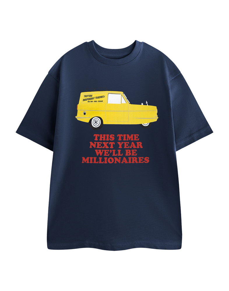 Only Fools And Horses Millionaires Unisex Blue Short Sleeved T-Shirt