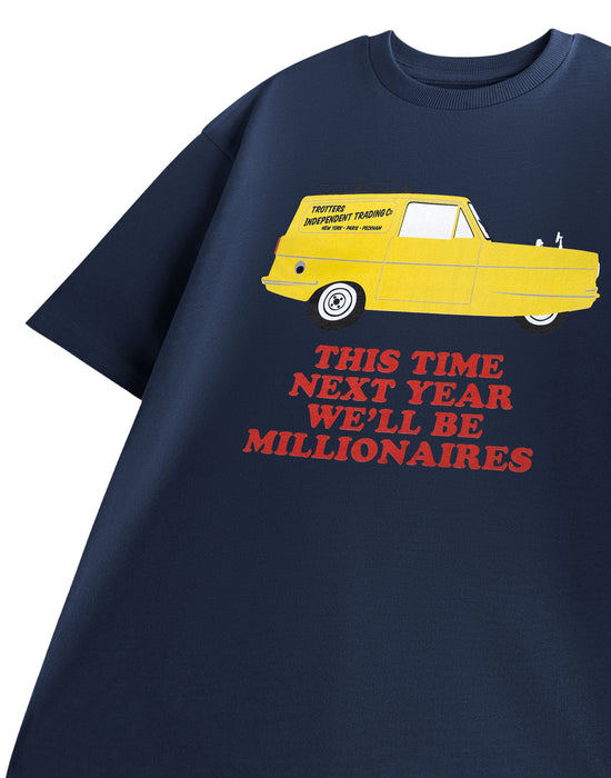 Only Fools And Horses Millionaires Unisex Blue Short Sleeved T-Shirt