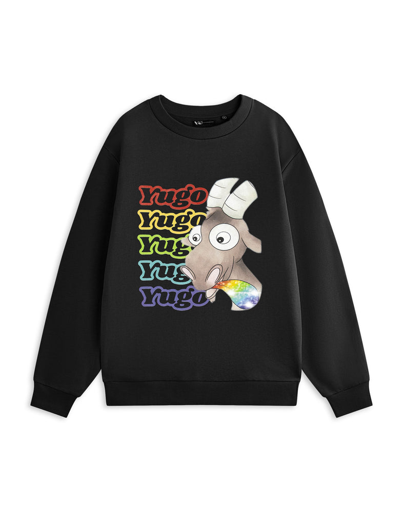 Show Me The Merch Rainbow Yugo Unisex Black Sweatshirt