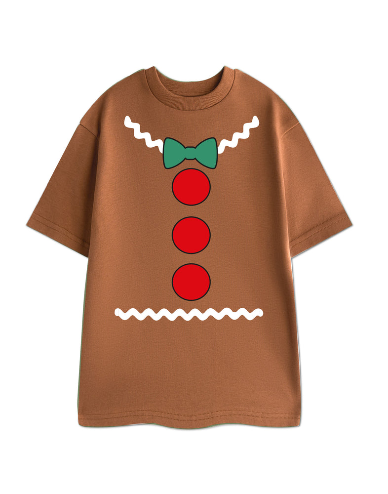 Gingerbread Unisex Brown Short Sleeved T-Shirt