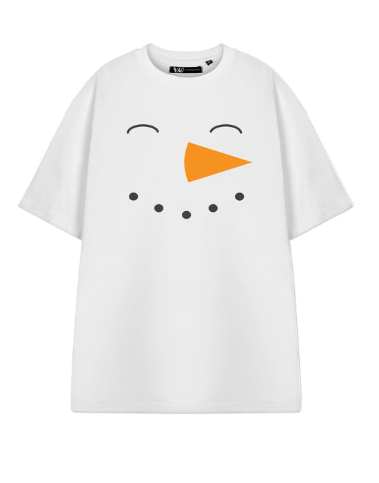 Snowman Unisex White Short Sleeved T-Shirt