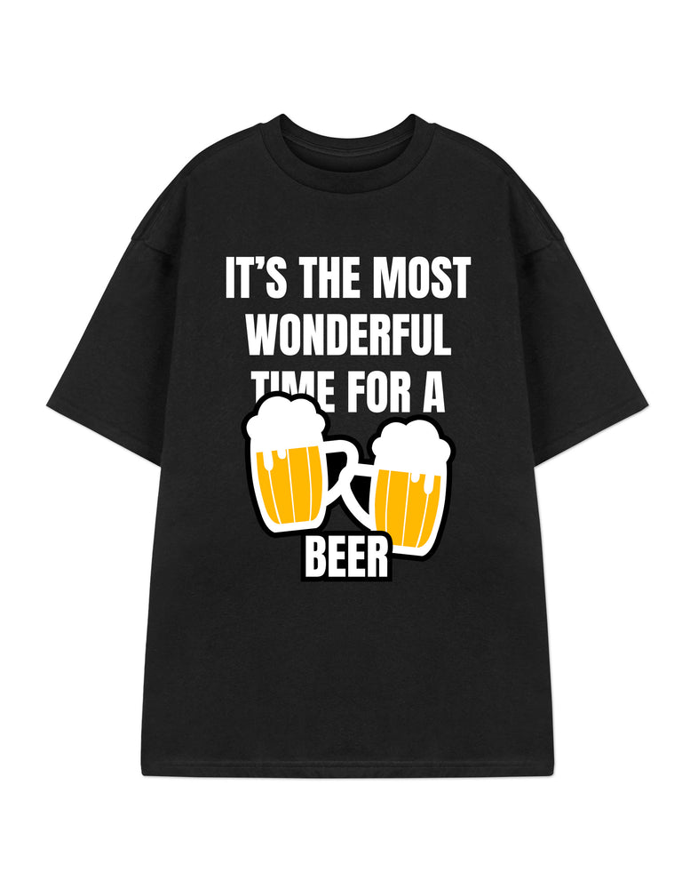 Beer Unisex Black Short Sleeved T-Shirt