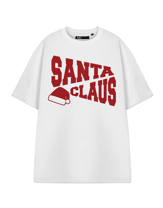 Santa Claus Unisex White Short Sleeved T-Shirt