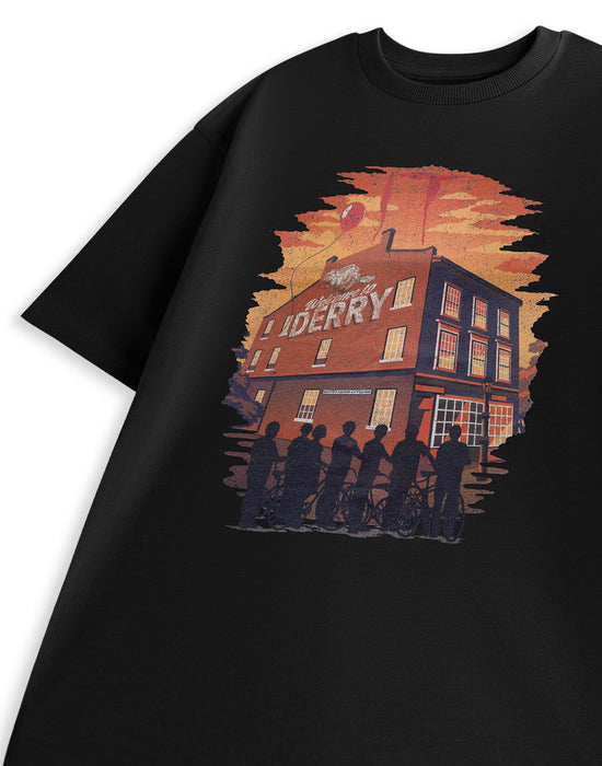 Welcome To Derry Bikes Unisex Black Short Sleeved T-Shirt