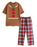Gingerbread Man Unisex Brown Short Sleeve Long Leg Pyjama Set