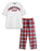 Festive Crew Unisex White Short Sleeve Long Leg Pyjama Set