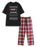 Filthy Animal Fair Isle Unisex Black Short Sleeve Long Leg Pyjama Set