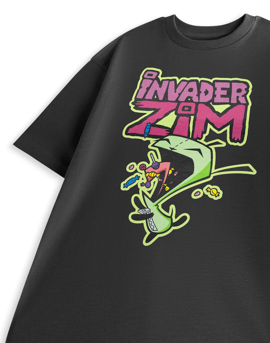 Invader Zim Sweet Treat Mens Grey Short Sleeved T-Shirt