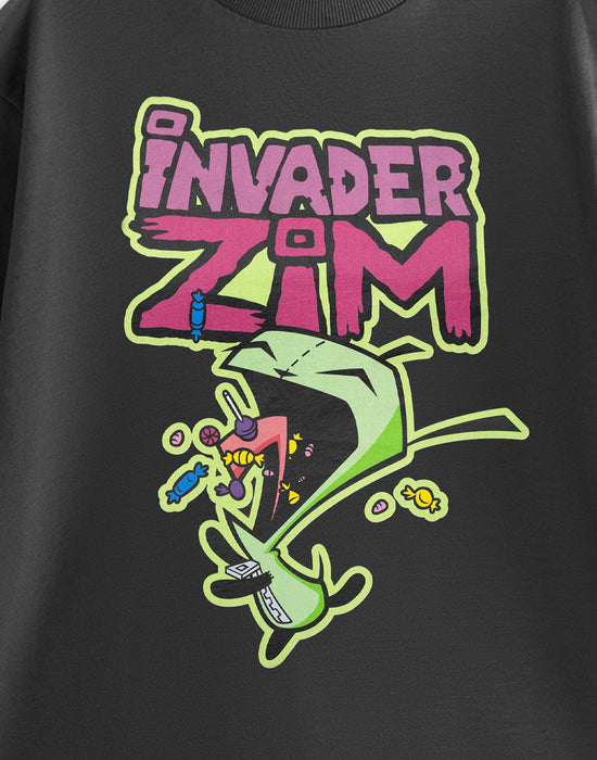 Invader Zim Sweet Treat Mens Grey Short Sleeved T-Shirt