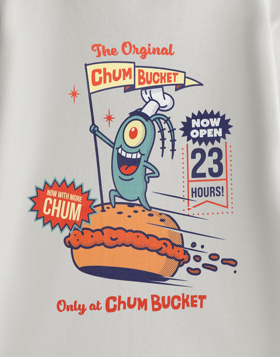 SpongeBob SquarePants Chum Bucket Unisex Grey Short Sleeved T-Shirt