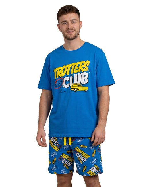 Only Fools And Horses Trotters Club Mens Blue Short Sleeve Short Leg Pyjama Set