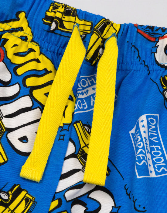 Only Fools And Horses Trotters Club Mens Blue Short Sleeve Short Leg Pyjama Set