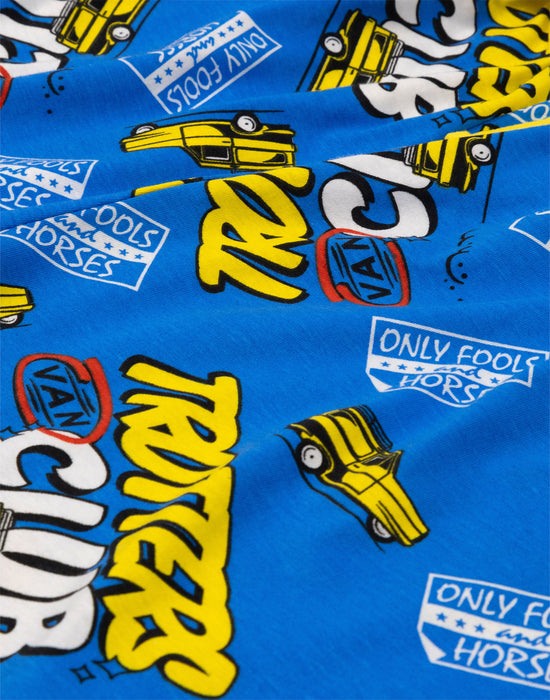 Only Fools And Horses Trotters Club Mens Blue Short Sleeve Short Leg Pyjama Set