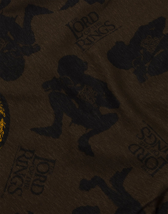 Lord Of The Rings My Precious Mens Brown Short Sleeve Short Leg Pyjama Set