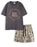 Lord Of The Rings Logo Mens Black Short Sleeve Short Leg Pyjama Set