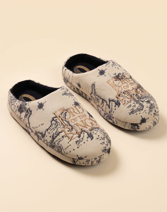 Lord Of The Rings Logo Unisex Beige Mule Slippers