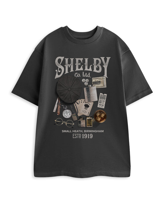 Peaky Blinders Photographic Mens Grey Short Sleeved T-Shirt