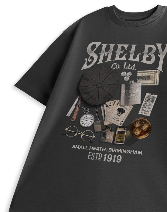 Peaky Blinders Photographic Mens Grey Short Sleeved T-Shirt