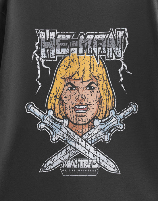 Masters of the Universe He-Man Band Unisex Grey Short Sleeved T-Shirt
