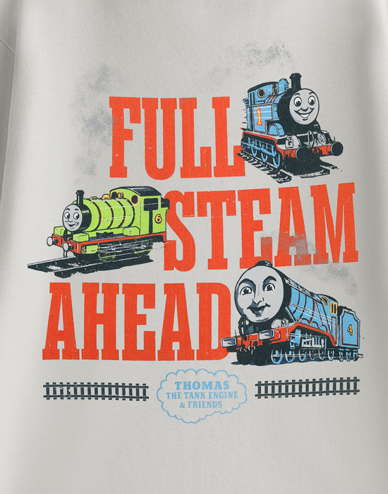 Thomas and Friends Full Steam Ahead Unisex Grey Short Sleeved T-Shirt