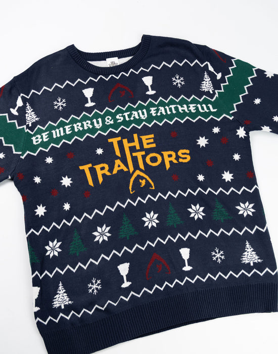 The Traitors Logo Unisex Blue Christmas Jumper