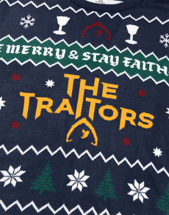 The Traitors Logo Unisex Blue Christmas Jumper
