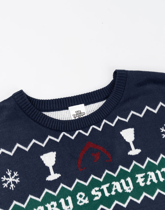 The Traitors Logo Unisex Blue Christmas Jumper
