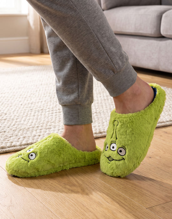 Disney Toy Story Aliens Unisex Green Mule Slippers
