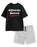 Officially Retired Mens Black Short Sleeve Short Leg Pyjama Set