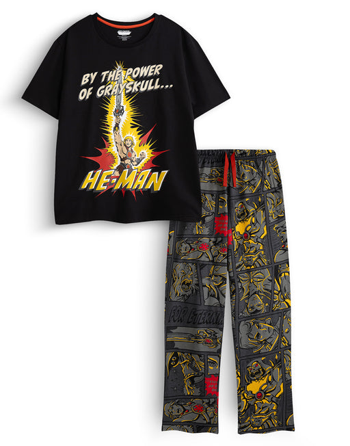 Masters of the Universe He-Man Mens multicoloured Short Sleeve Long Leg Pyjama Set