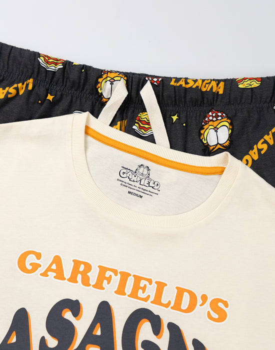 Garfield Lasagna Mens multicoloured Short Sleeve Long Leg Pyjama Set