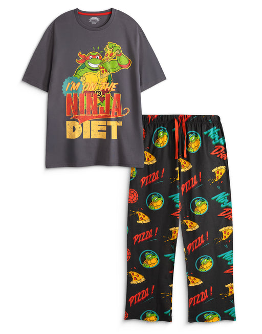 Teenage Mutant Ninja Turtles Ninja Diet Mens multicoloured Short Sleeve Long Leg Pyjama Set